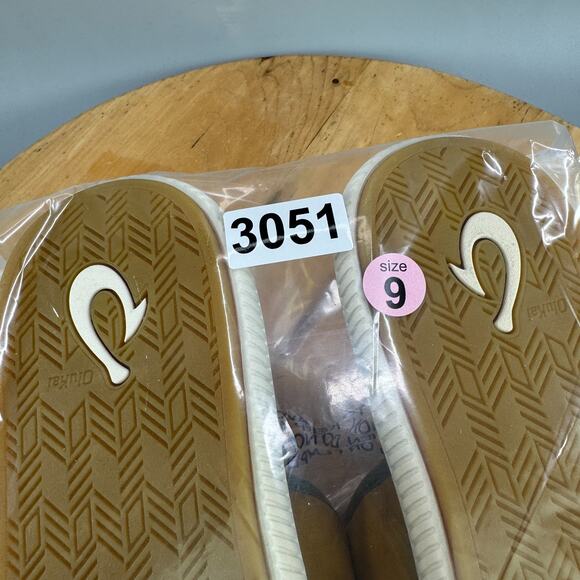 Olukai Mua 'ili Mens Size 9 Shearling Slippers Shoes Brown Leather Comfort NEW - Picture 9 of 9